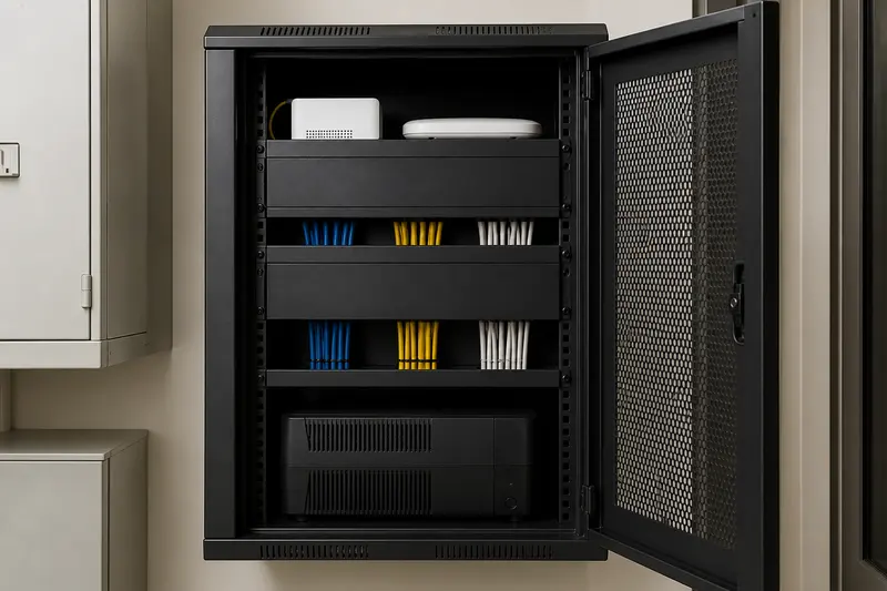 Multi-floor villa distribution cabinet.