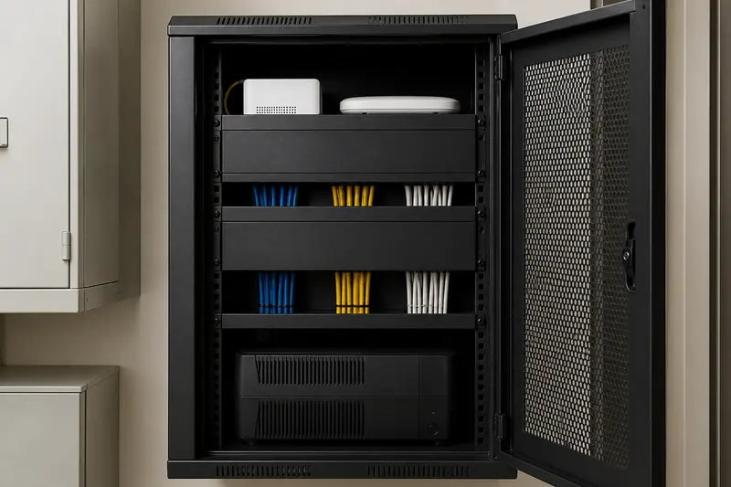 Multi-floor villa distribution cabinet.